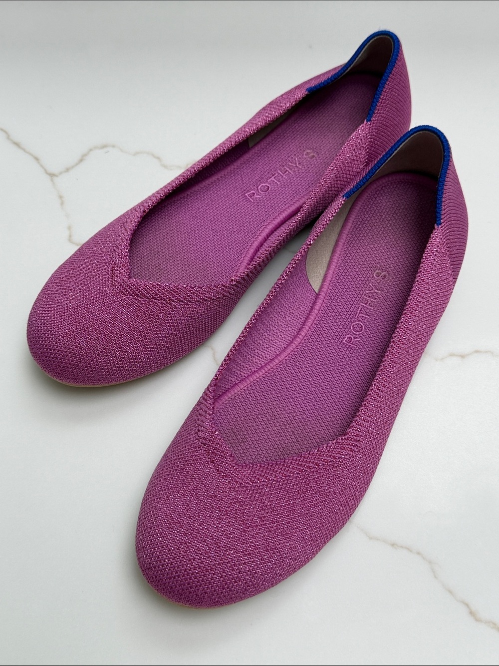 Rothy's Knit Ballet Flats in Magenta